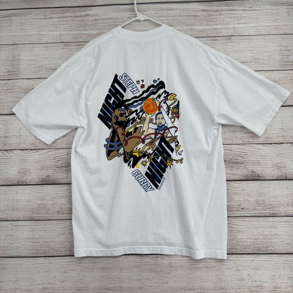 Steph Curry Night Night Graphic Short‎ Sleeve T-Shirt Adult Size XL White - Picture 1 of 11